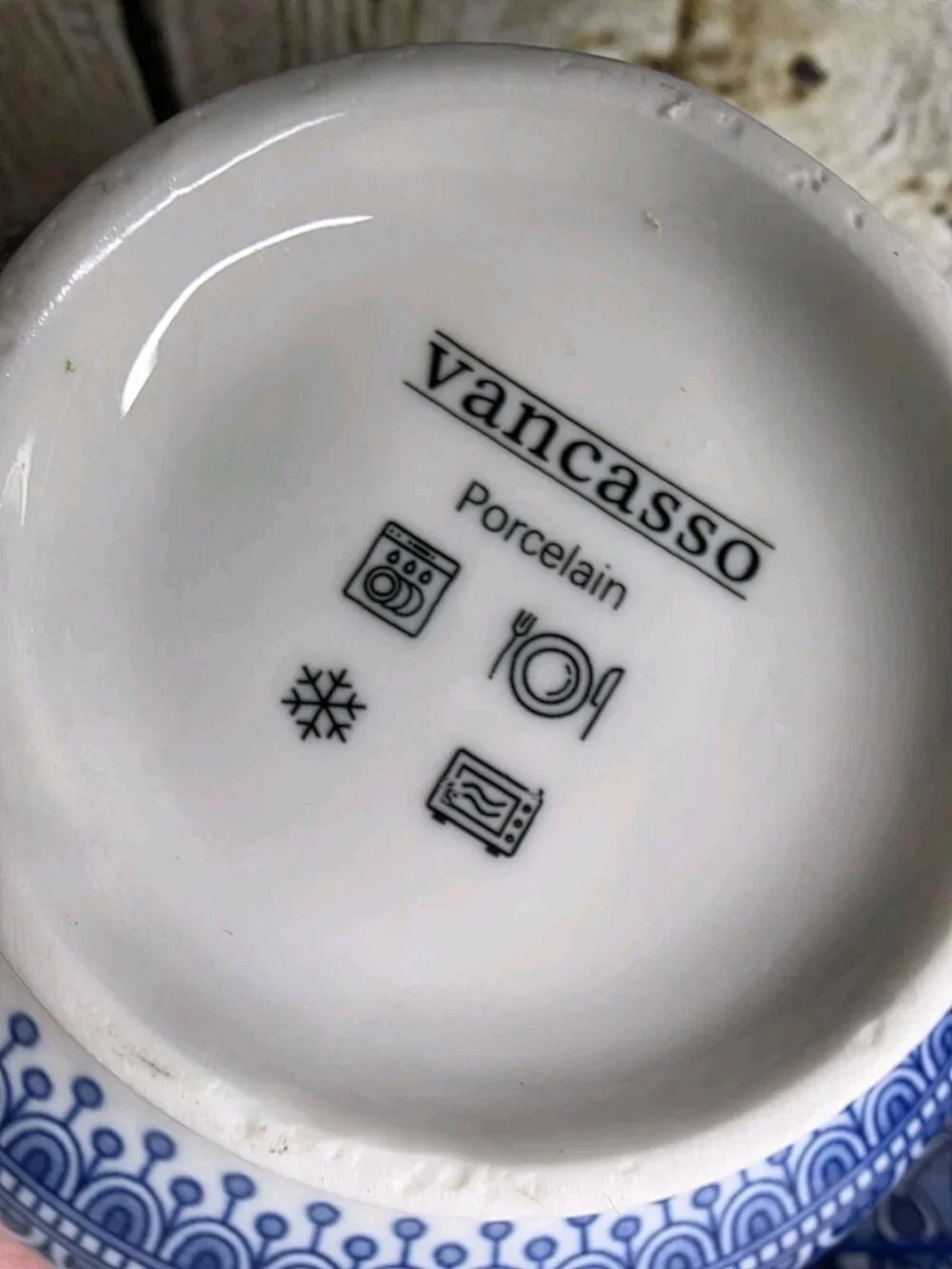 4 Vancasso Mandala Porcelain Deep Cereal Bowls 6